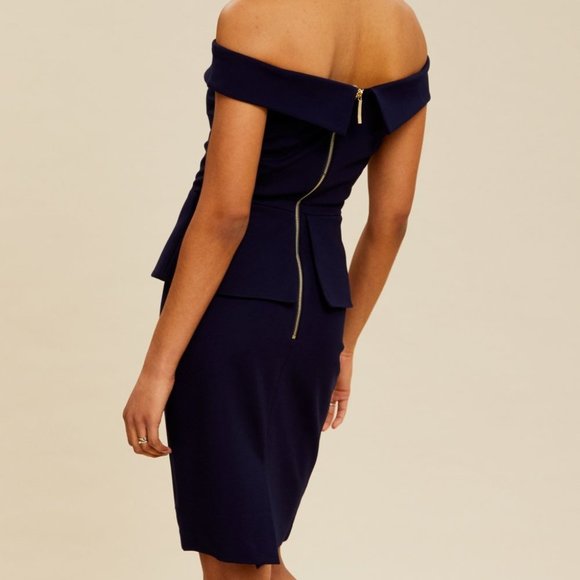TED BAKER Bardot Off Shoulder Peplum Dress - Picture 5 of 12